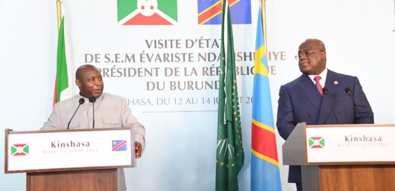 BURUNDI / RDC CONGO : Rencontre fraternelle entre les deux CHEFS D’ETAT