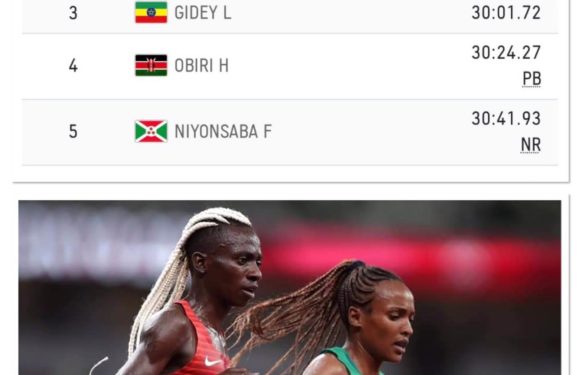 BURUNDI : NIYONSABA Francine, 5ème au 10.000m Femme à JO de Tokyo 2021