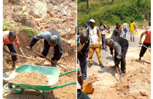 BURUNDI : TDC – Curer les caniveaux sur LA ROUTE RN9 à MUSIGATI / BUBANZA