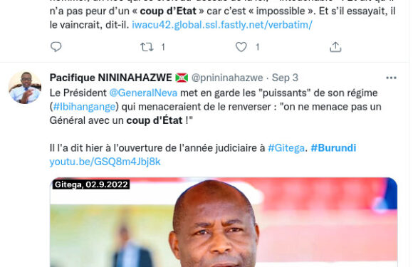 Burundi : Une fausse rumeur de coup d’état circule depuis que la FDNB est en RDC