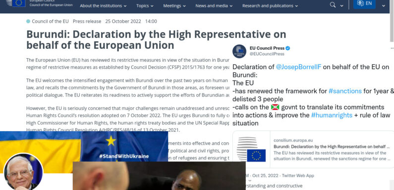 Burundi : L’UE lève les sanctions d’un putschiste lié au M23 rwandais en RDC