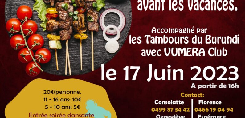 Burundi / Diaspora : Le 17/06/2023 à 16h, UMURYANGO Fraternité & Solidarité invite à un grand barbecue à Denderleeuw / Belgique