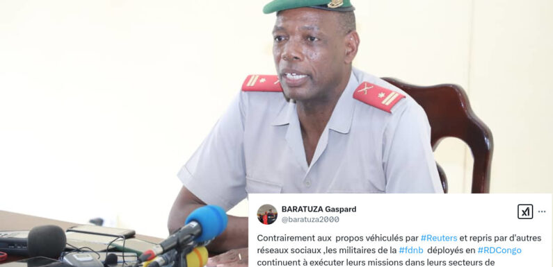 Burundi : Démenti officiel sur le retrait des troupes militaires en RDC.